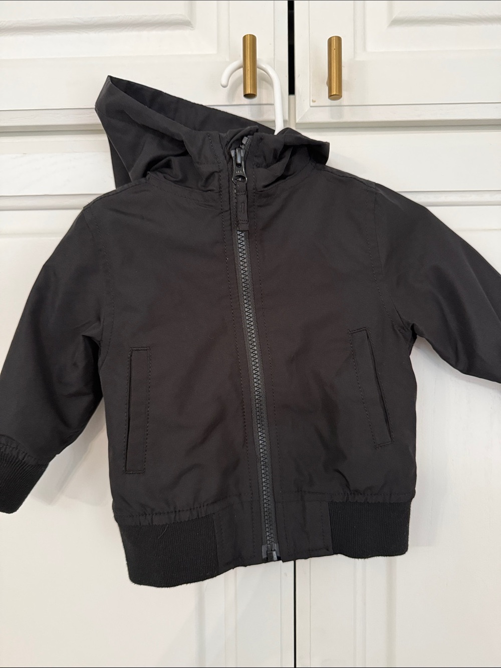 The Children's Place Black Hooded Raincoat Jacket for Kids